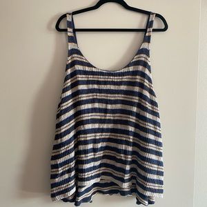 Free People Oversized Striped Knit Tank Top, size L